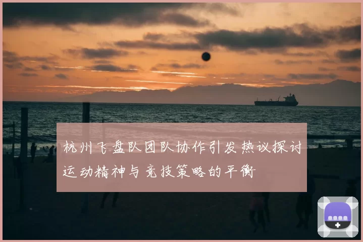 杭州飞盘队团队协作引发热议探讨运动精神与竞技策略的平衡